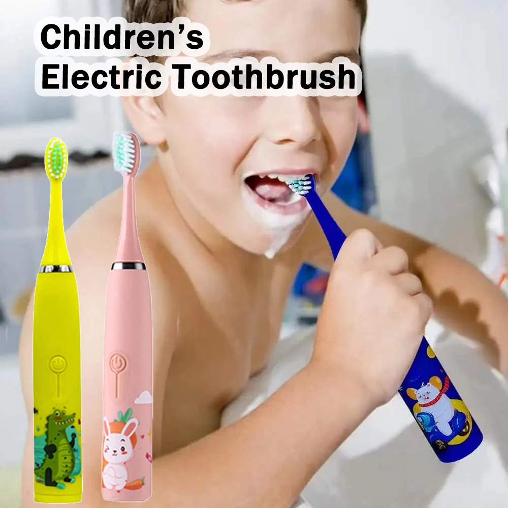 Cartoon Electric Toothbrush Kids Sonic Electric Toothbrushes for Children Waterproof Children's Toothbrush Timer Toothbrush