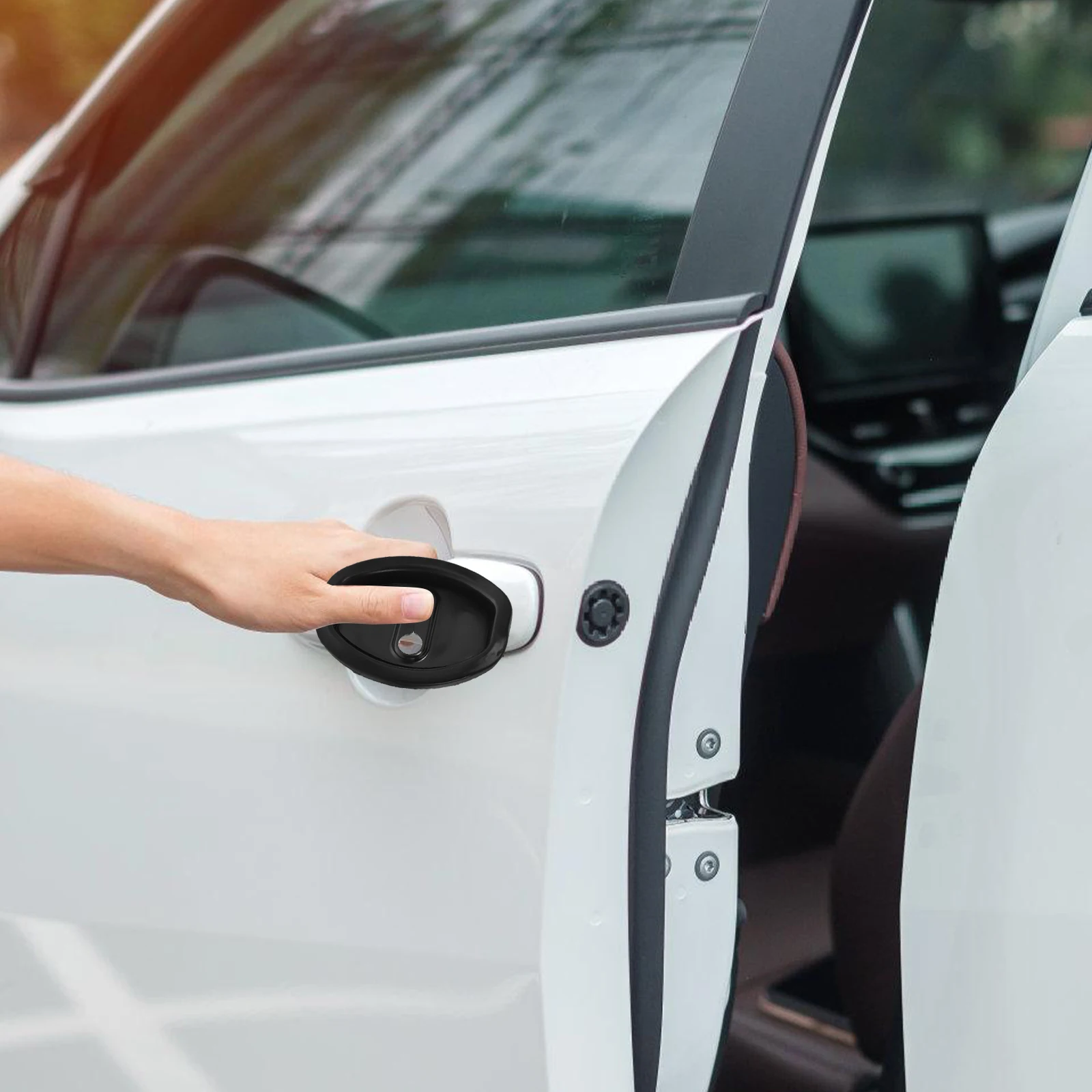 

6pcs Car Latch Protective Cover Universal Silicone Door Lock Protector Shockproof Noise Reduction Vehicle Door Guard Cushion