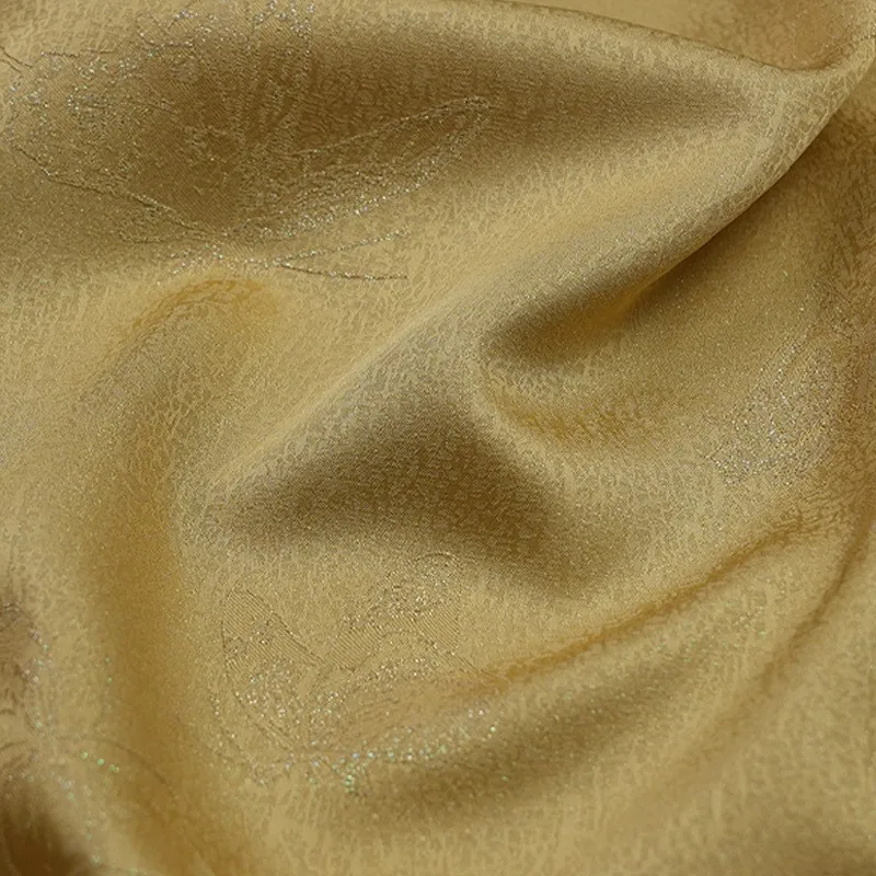 Woven gold pure silk new Chinese-style Hanfu and cheongsam fabric