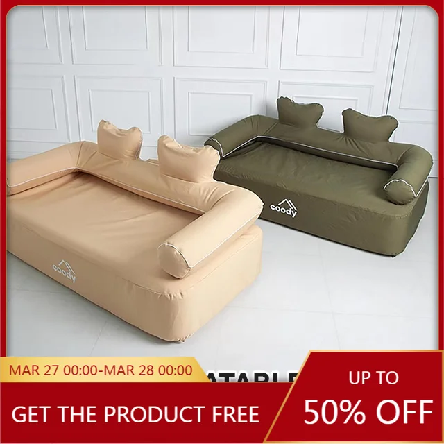 Hot Sale Coody Inflatable Camping Sofa Chair, Built-in Air Pump Blow Up Seat Cushion for Outdoor Glamping