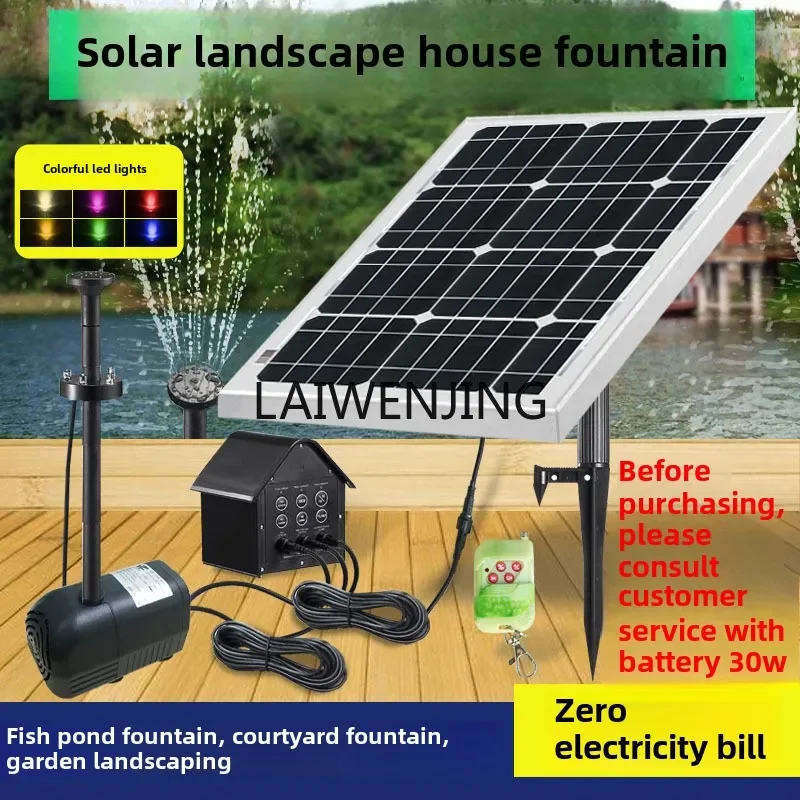 LYN Solar fountain with battery Solar pumped water fountain