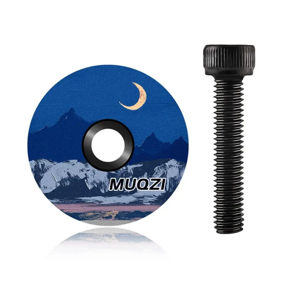 

Stem Cap Bicycle Bowl Cover 28.6mm 1 1/8" with Screws Bicycle Stem Top Cap Colorful Ultra-light Fork Tube Headset Cap MTB Bike