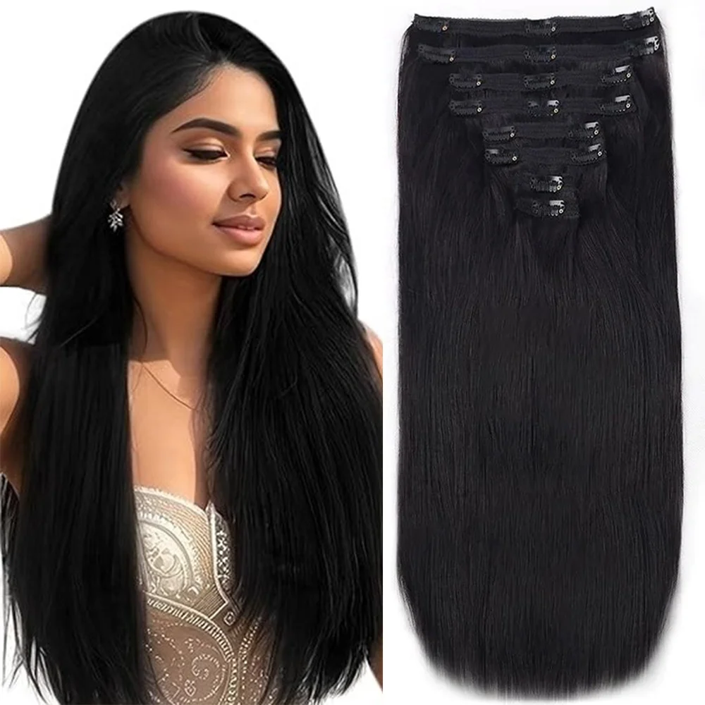 Clip in Hair Extensions 100% Real Remy Human Hair 4 613 Color Brazilian Silky Straight Hair Extension 120G 8Pcs/Sets