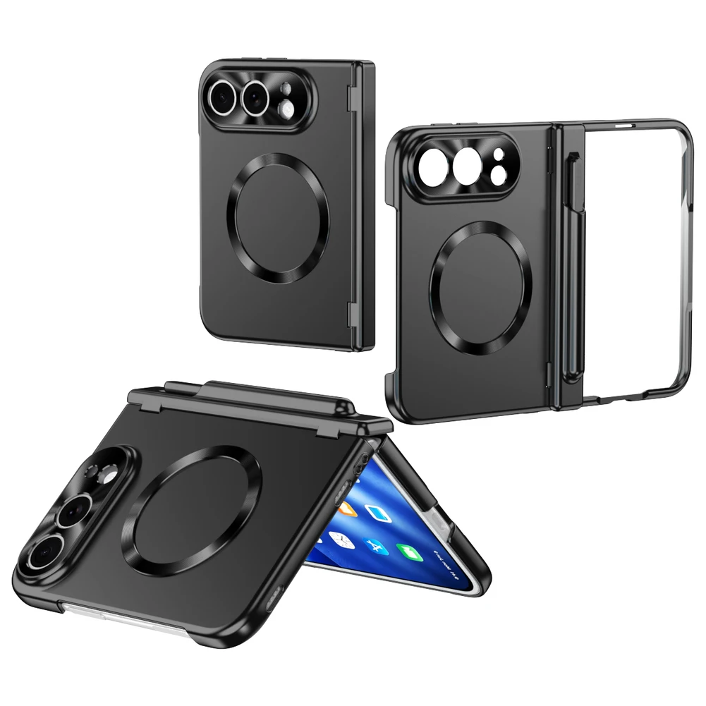 2026 New Magnetic PC Case With Hinge Protection And Slot For IPhone For Ultra Lightweight Shockproof Bumper Cover