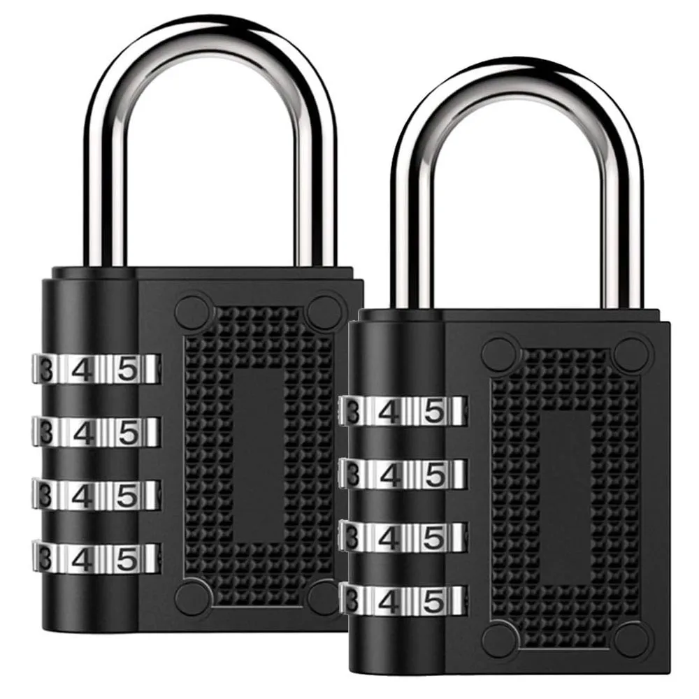 Combination Lock 4 Digit Password Security Padlock Waterproof for School Gym Luggage Outdoor Shed Locker Home Security Lock