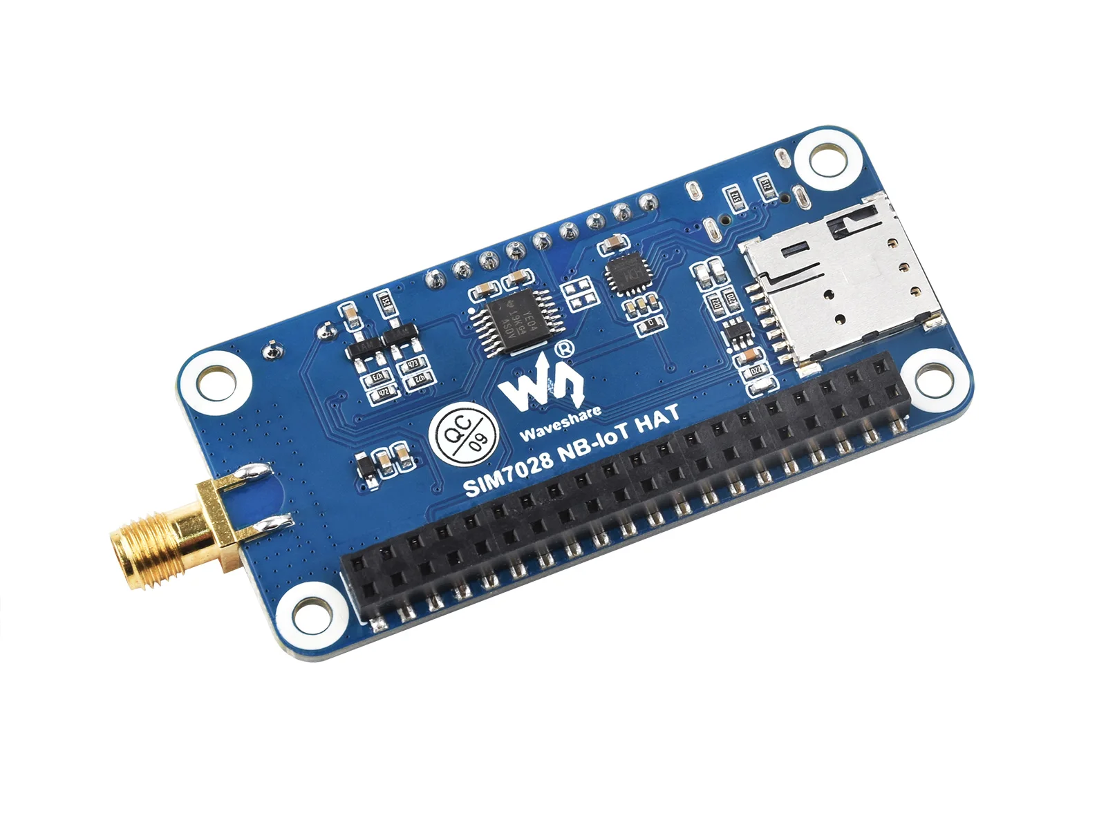 SIM7028 NB-IoT HAT For Raspberry Pi, Supports Global Band NB-IoT Communication, Small In Size And Low Power,With GSM Antenna
