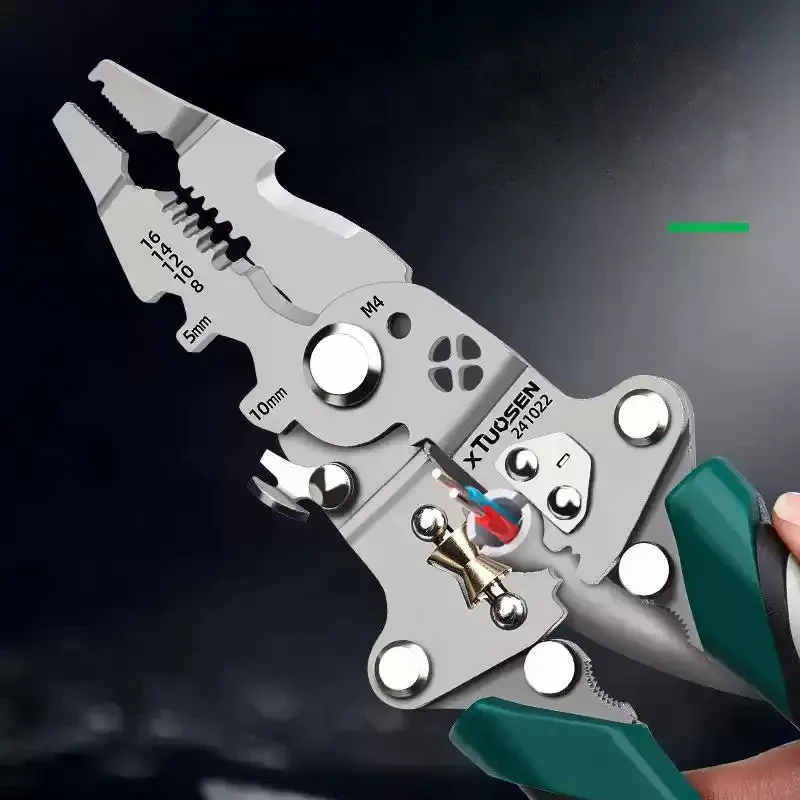 

Automotive multifunctional wire stripper, automotive maintenance tool, wire specific pliers, folding wire stripper pliers