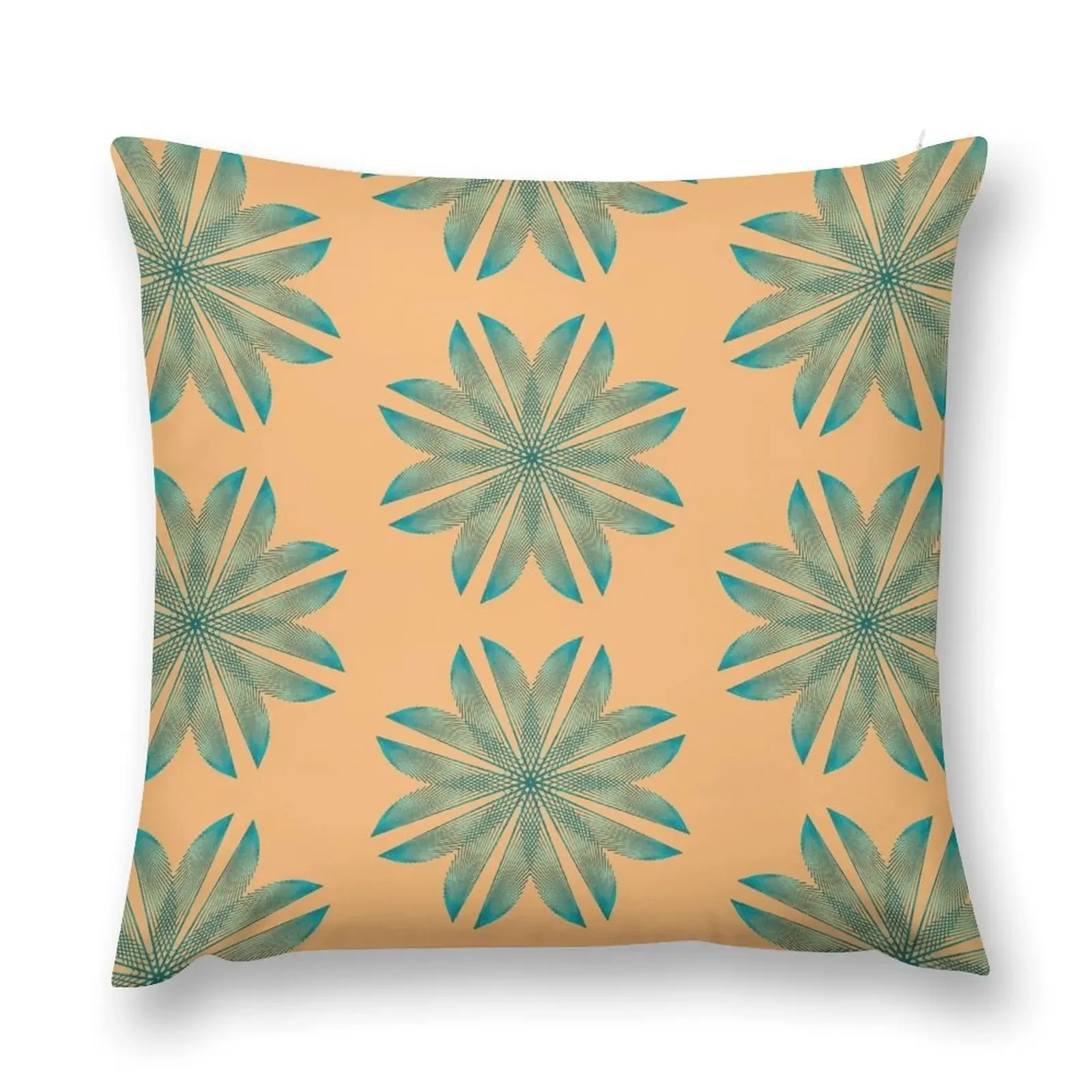 Floral pattern on apricot gold Throw Pillow Custom Cushion New year Christmas Throw Pillows Covers Luxury Sofa Cushions pillow