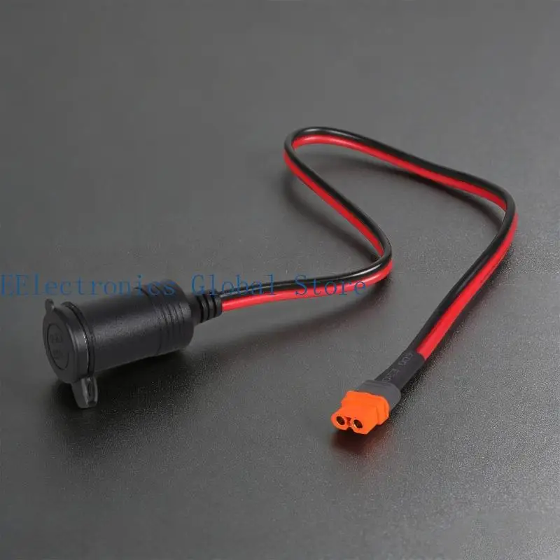 462B Universal XT60IF Female To Car Vehicle Port Adapter Cable 50cm 30Amp 12V 24V for Solar Systems Power Plant