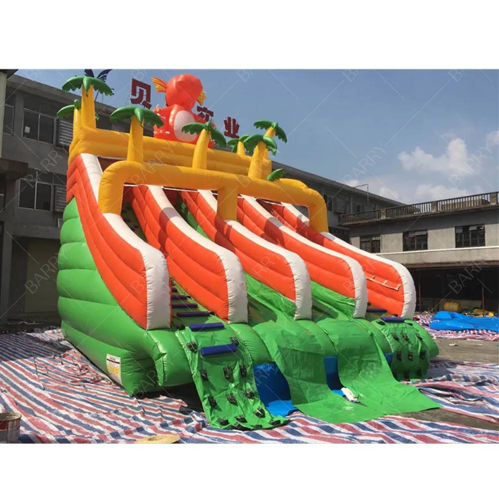 Commercial Metal Frame Pool Slide Water Park Home Water Slide For Backyard Pool Large Backyard Dolphin Inflatable Pool Slide
