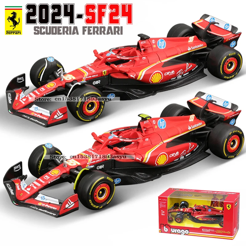 Bburago 1:43 f1 2024 Ferrari SF24 #16 lecler #55 sainz jr. legierung auto druckguss modell spielzeug sammlung erste reihenfolge