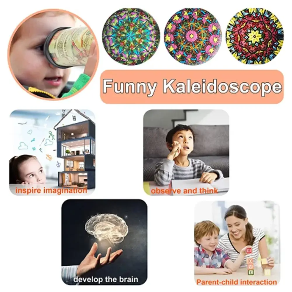 Caleidoscopio de rotación de papel, caleidoscopio mágico colorido de plástico, escalable, ajustable, juguetes del mundo de colores elegantes