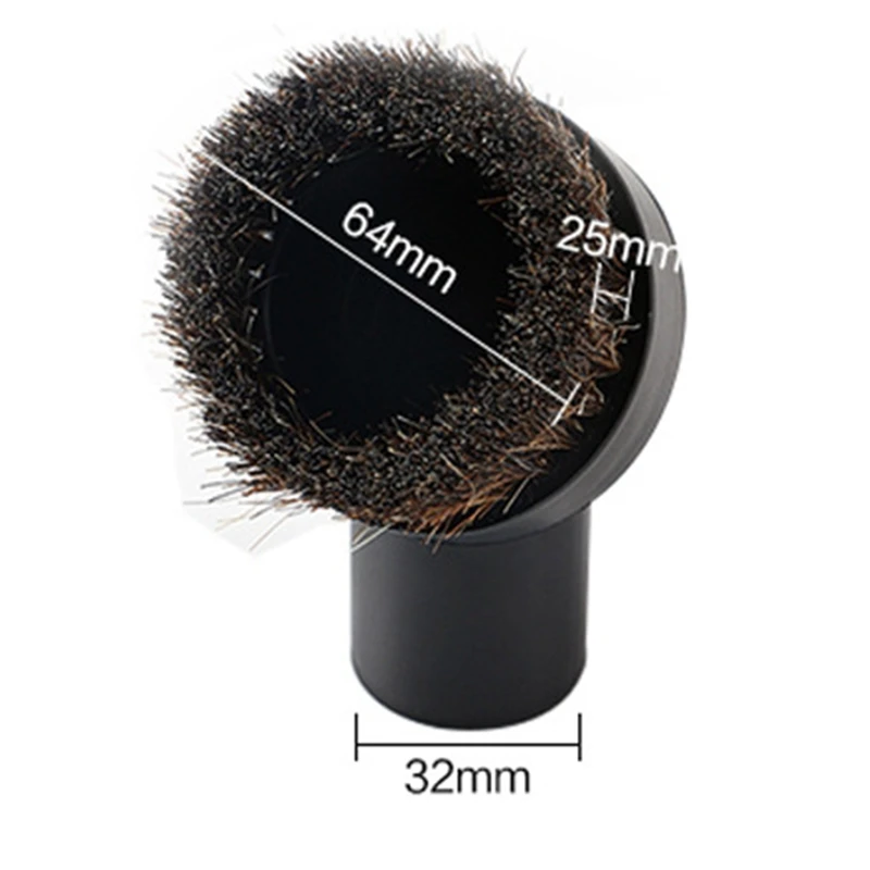 AC66 1PC 32mm crin aspirateur brosse tête remplacement rond clavier espace dépoussiérage brosse aspirateur pièces