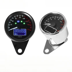 For Honda Yamaha Universal 12V Motorcycle Odometer Speedometer Retro LED Digital fuel meter Gauge instrument For Cafe Racer