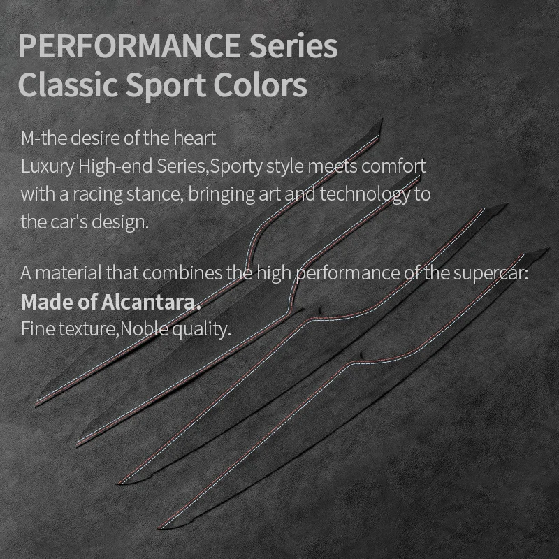 لسيارات BMW X3 G01 G08 X4 G02 مقبض الباب الداخلي إطار الكسوة الزخرفية ملصق مصنوع من الكانتارا اكسسوارات ضبط السيارات الداخلية 4 قطعة #3