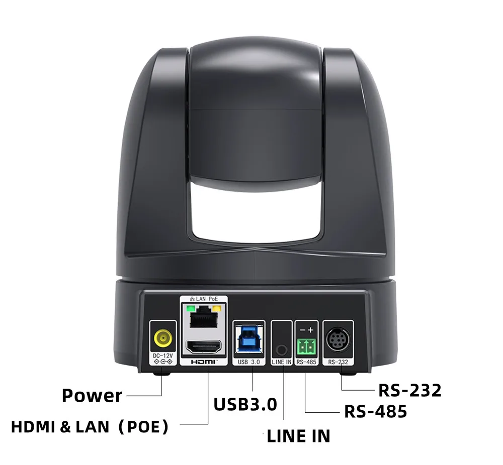 Telecamera PTZ 4K Con Zoom Ottico 20x – Uscite HDMI, USB 3.0, PoE – Per Chiese, Streaming, Conferenze E Didattica