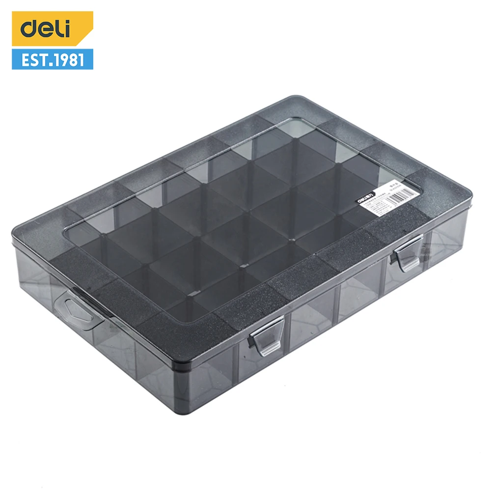 1 PCS Plastic Storage Boxes Slots Adjustable Packaging Transparent Tool Case Screw Craft Jewelry Accessories Organizer Box