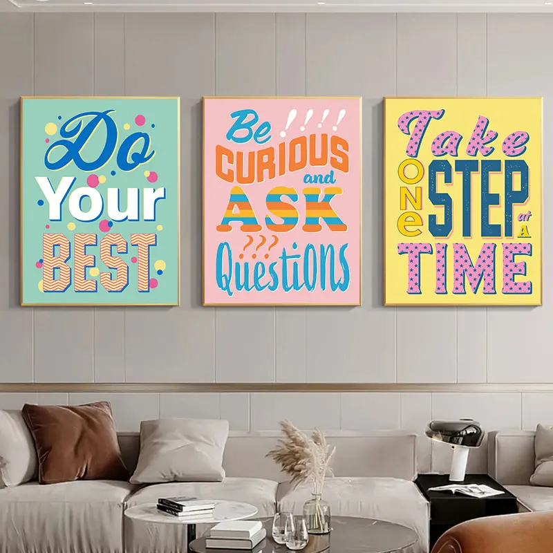 Simple Inspirational Quotes Canvas Art Poster Print Motivational Wall Decorative Painting for Bedroom Office Modern Home Decor