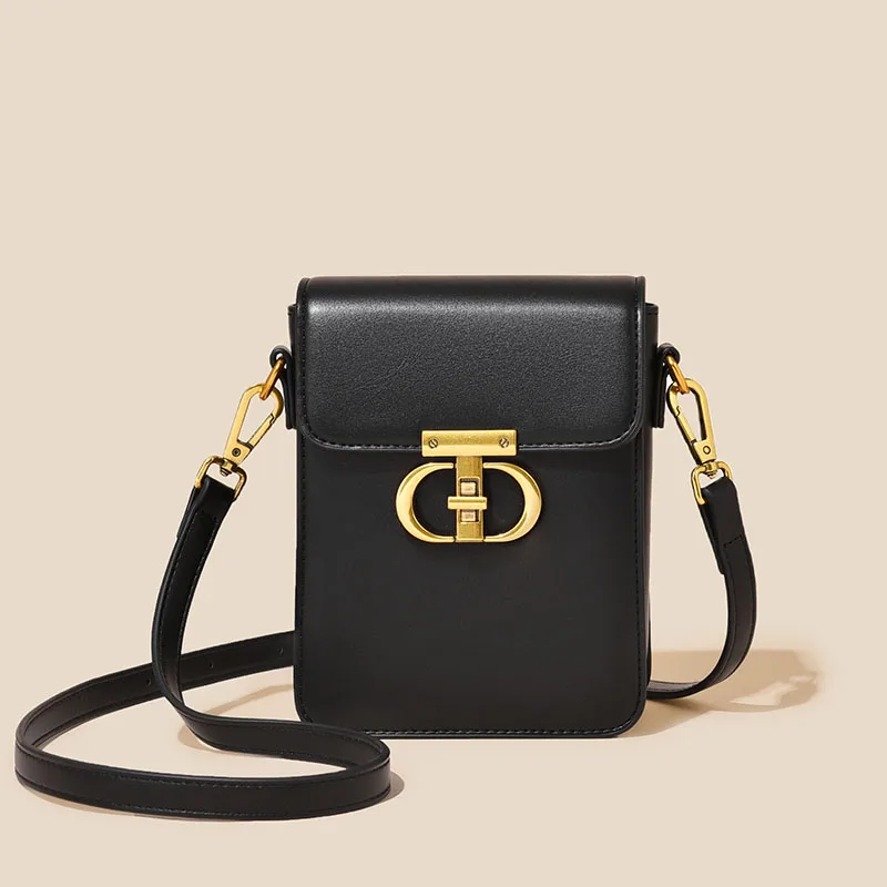 

Zeyph Pu Material Simple And Delicate Small Mobile Phone Bag High Quality Leather Print Fabric Crossbody Bag Shoulder Bag