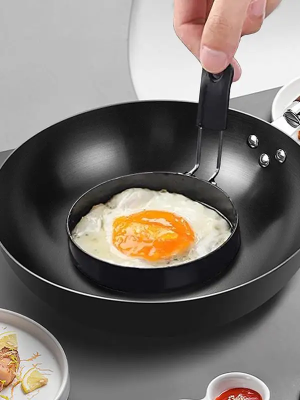 Stainless Steel Egg Molds Anti-scald Egg Fried Ring Nonstick Round Pancake Mold Cooking Egg Mould For Frying Eggs Kitchen Tools