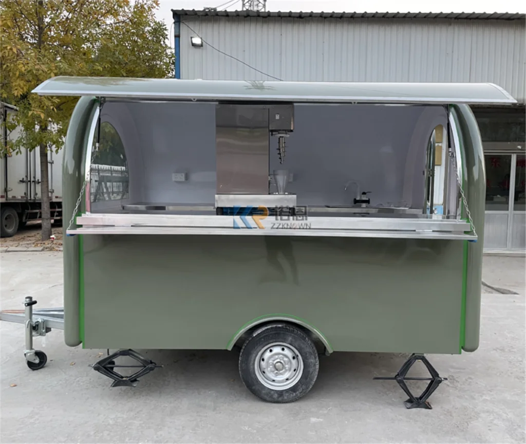 New Customizable Design Food Trailer Street Burger Grill Ice Cream Machine Mobile Food Truck