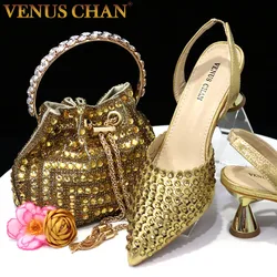 Venus Chan 2024 nuevos zapatos puntiagudos INS y el mismo estilo bolso tipo sobre dos maneras de usar zapatos de moda y bolsos de hombro