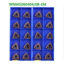 10pcs WNMG060404 WNMG060408 WNMG080404 WNMG080408 EF EM YBG205 Carbide Insert CNC Lathe External Turning Tools WNMG Blade