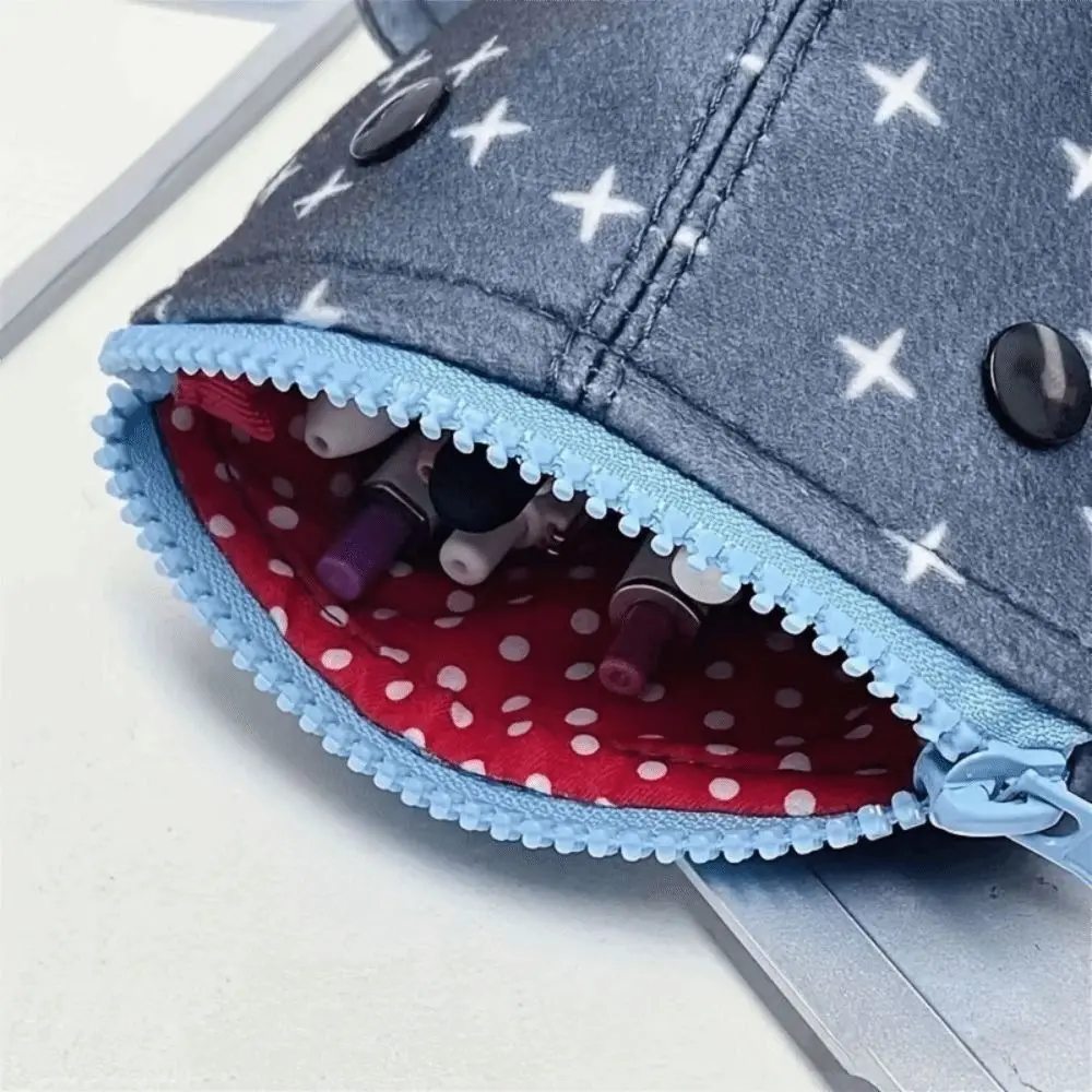Large Capacity Shark Pencil Case Kawaii Lightweight Animal Stationery Pouch Multi-functional High Appearance Level Pencil Holder