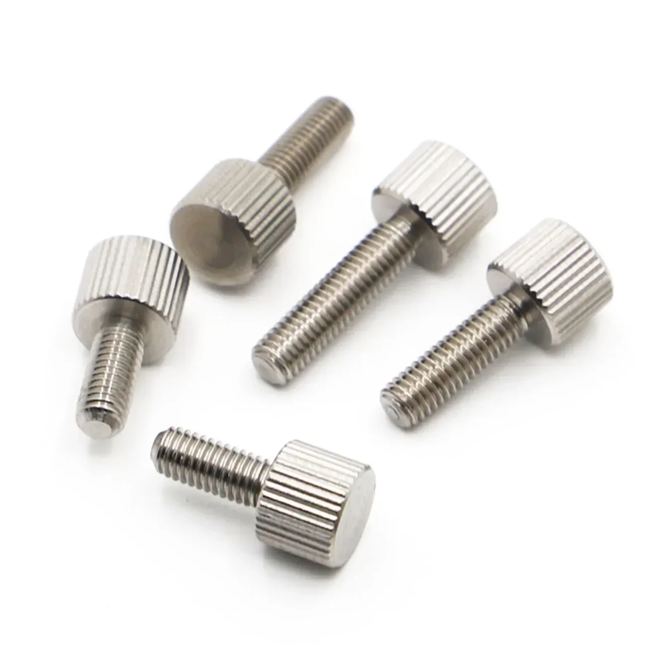 304 Stainless Steel Knurl Flat Round Head Hand Tighten Thumb Screw M2 M2.5 M3 M4 M5 M6 Chassis Thumb Bolt Adjust Toolless