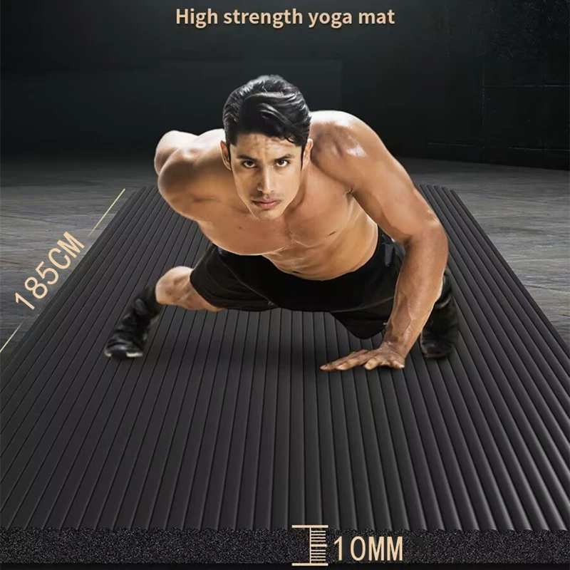 

Pilates and Fitness Mat - Thick Gym Mat Exercise and Sports185cm×90cm×1cm Sound Insulation and Vibration Damping Gym Mat Yoga