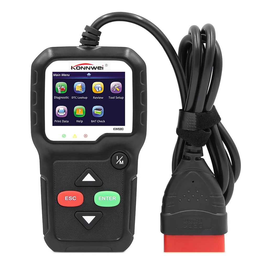 

Hot Sale KONNWEI KW680 OBD2 Scanner OBD Car Diagnostic KW680 Read Clear Fault Error Codes Code Reader Tool