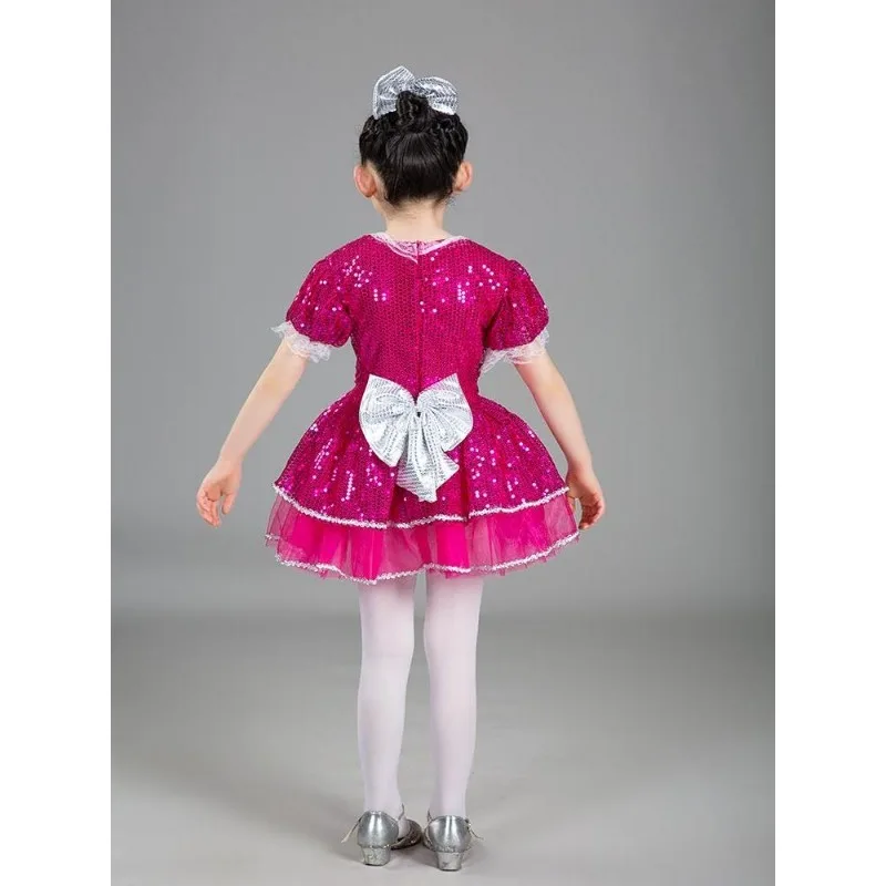 61 Children's sequin performance costumes, kindergarten and elementary school student gauze skirt performance costumes