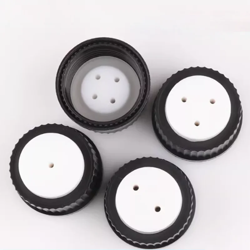 Tappo per bottiglia di fase mobile in plastica GL45 Tappo per bottiglia per cromatografia liquida Tappo per bottiglia solvente resistente alle alte temperature