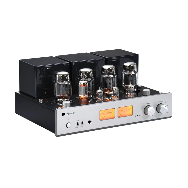 MUZISHARE X7 Integrated Vacuum Tube Amplifier 115/230V Home Audio Amplifier with KT88 Electronic Tube Push-pull for AB Class