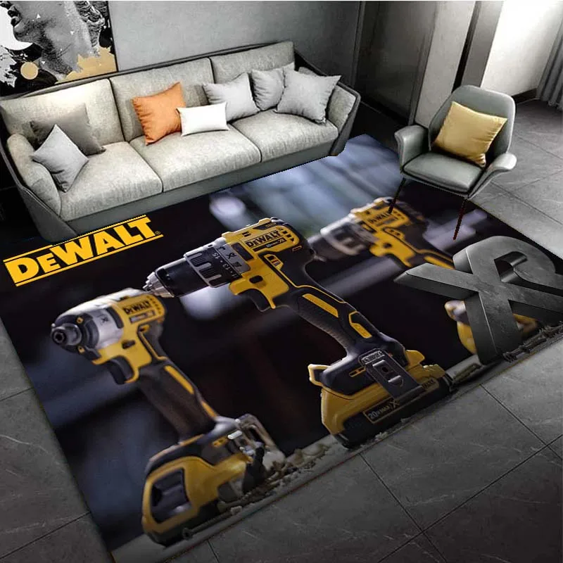 Dewalt Power Hand Tools Logo del marchio Area tappeti per soggiorno decorazione camera da letto tappeto per la casa tappetino per sala giochi per