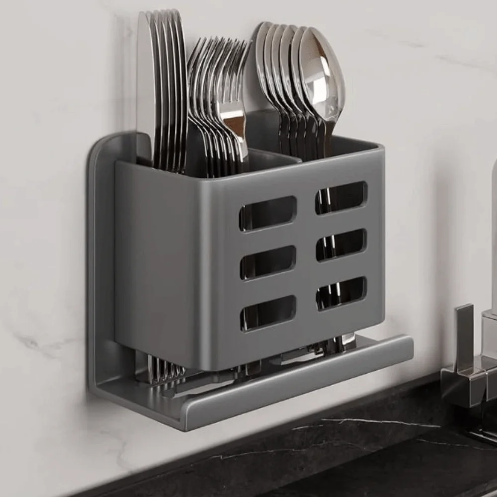 

No Punching Wall Mounted Toothbrush Holder Self Adhesive Waterproof Bathroom Storage Rack Aluminum Alloy Multifunction