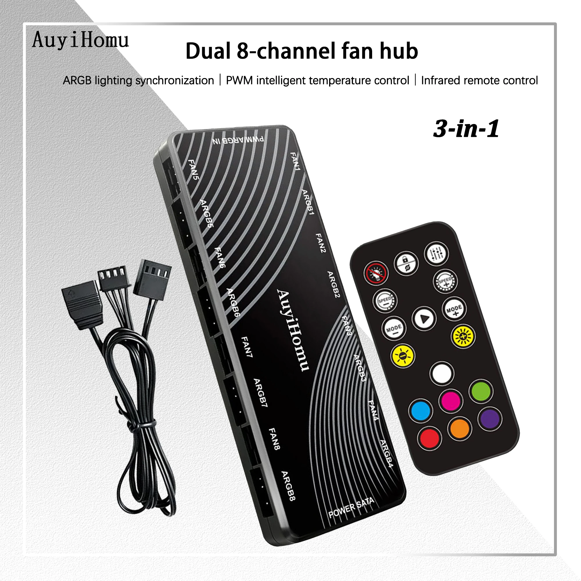 Fan Hub Rgb Controller - ARGB Çift 8-Portlu Fan Hub Standart