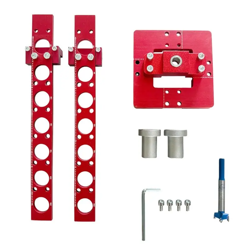 A96I-Drill Guide Set 3/4Inch For Woodworking Table Workbench Hole Punch Locator Bench Dog Hole Punching Tool