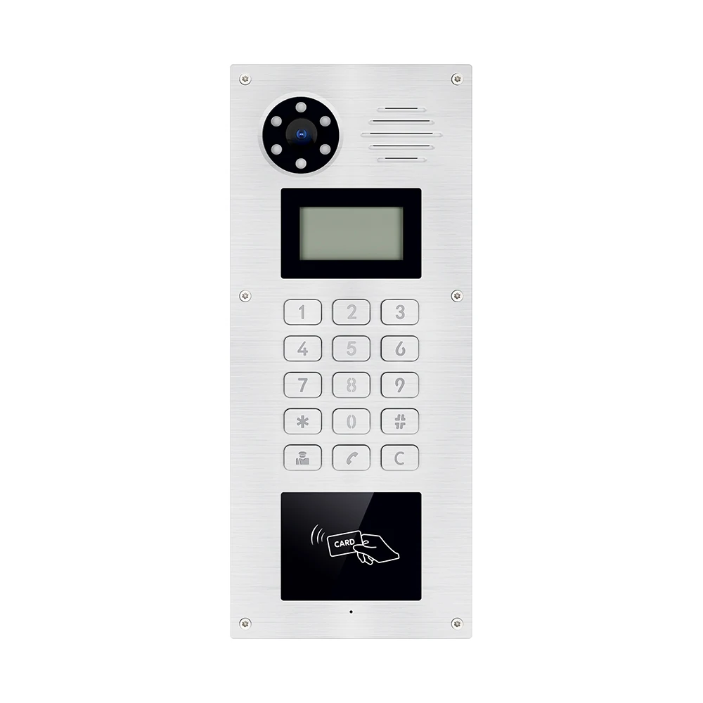 Waterproof Video Door Intercom SIP Caller Multi Buttons Gate Phone for Entrance Building with Phone Book