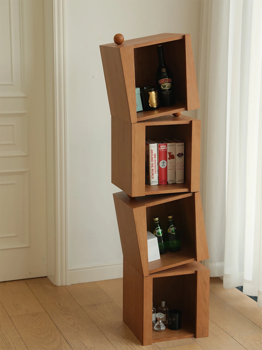 

Low edge household storage with small corners, solid wood combination against the wall, floor to floor bookshelf, bookshelf