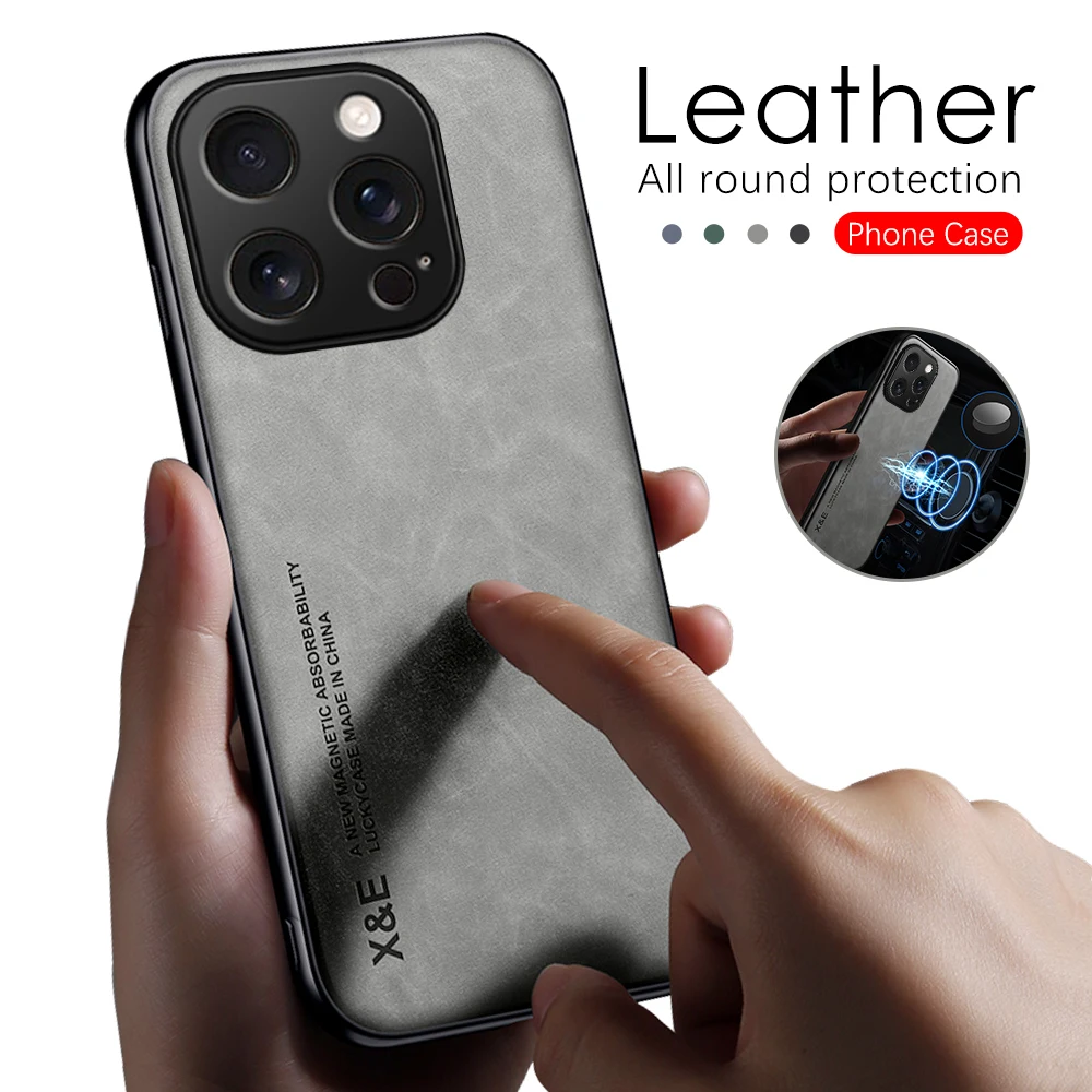 Case For Apple iPhone 16 Pro Max 2024 6.9 inch Magnetic Leather Phone Shell iPhone16 Plus 16Pro aiphone 16ProMax iPhone16pro