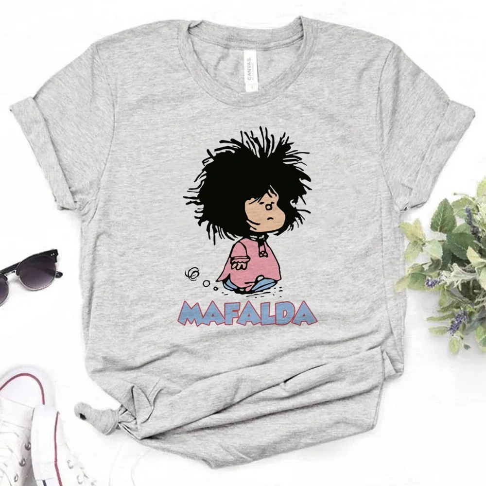 Mafalda T-shirts Women Harajuku Manga Japanese Top Girl Japanese Clothing