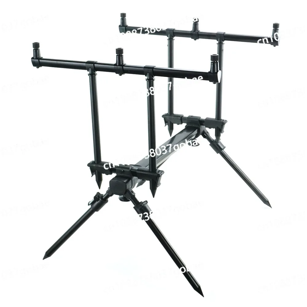 

Aluminum Alloy Fast Folding Large Rod Bracket European Sea Rod Telescopic Three-head Warehouse Fishing Rod Bracket