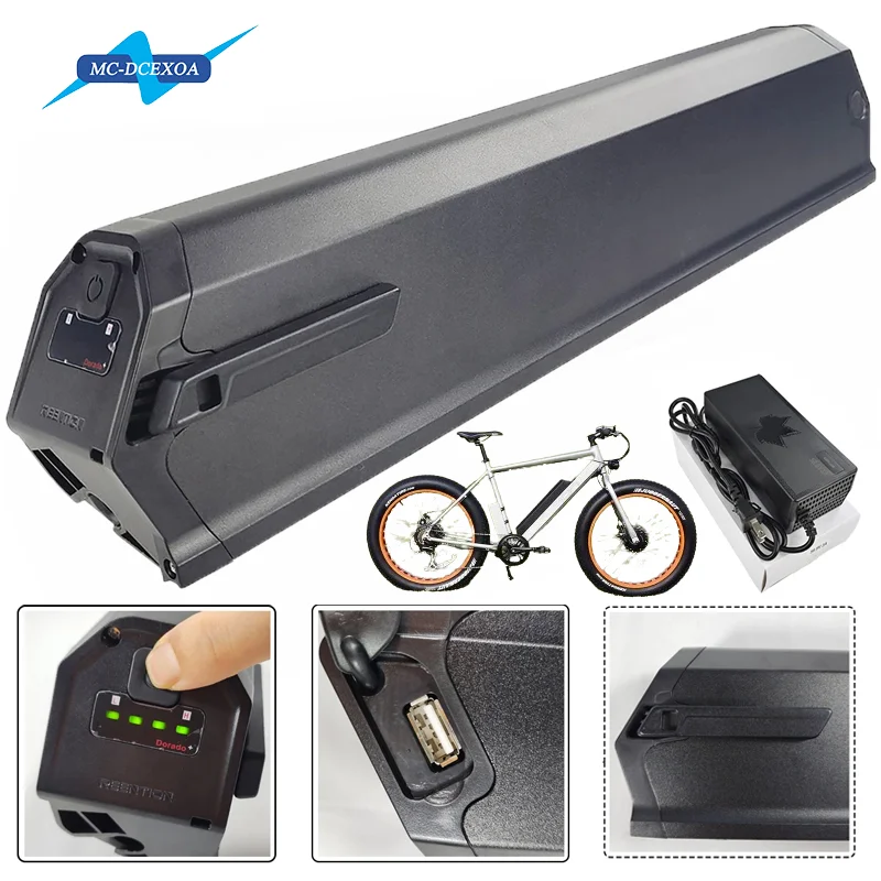 

Dorado Plus battery pack 36V 48V 52V 10Ah 15Ah 18Ah 20Ah electric bicycle frame integrated battery