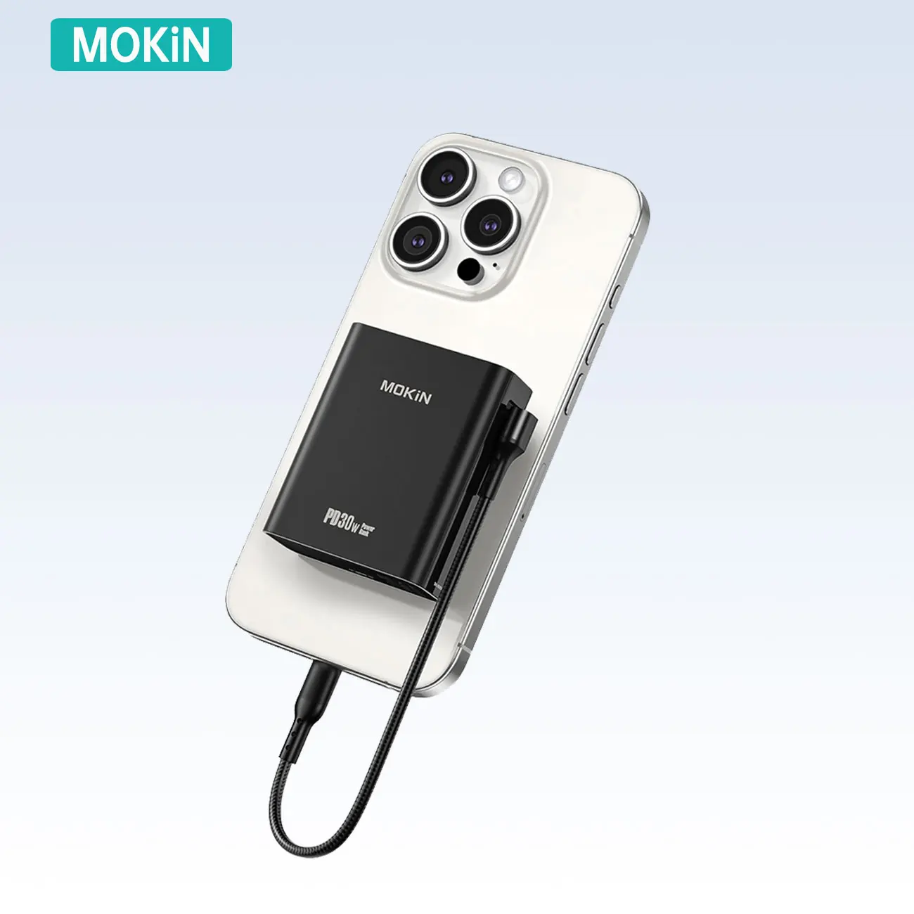 MOKiN Portable Power Bank, 10000mAh Battery Pack Charger with Digital Display,30W PD 3.0 QC4.0 Fast Charging,for iPhone Samsung