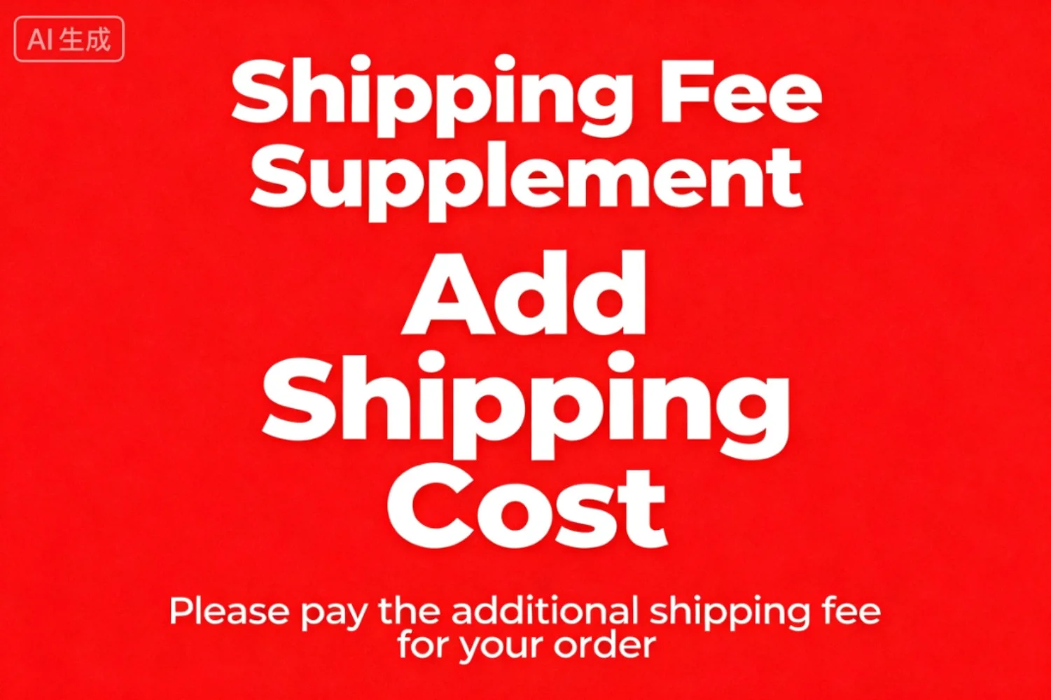 Additional shipping fee Complementary freight and price difference