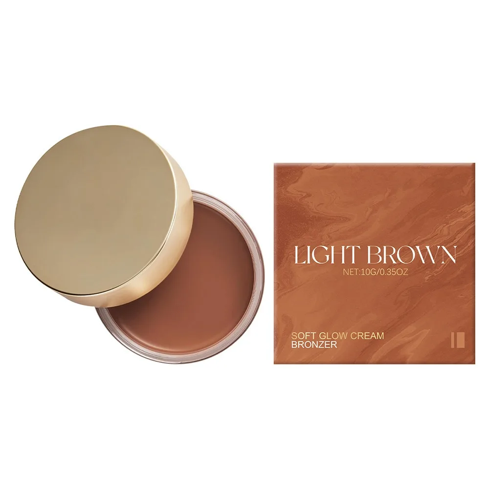 新しい保湿ブラウンタンニングクリーム 10g スムースメイクアップクリーム ブロンザー ダークブラウン ライトブラウン サンレスセルフタンニング ボディブロンザー