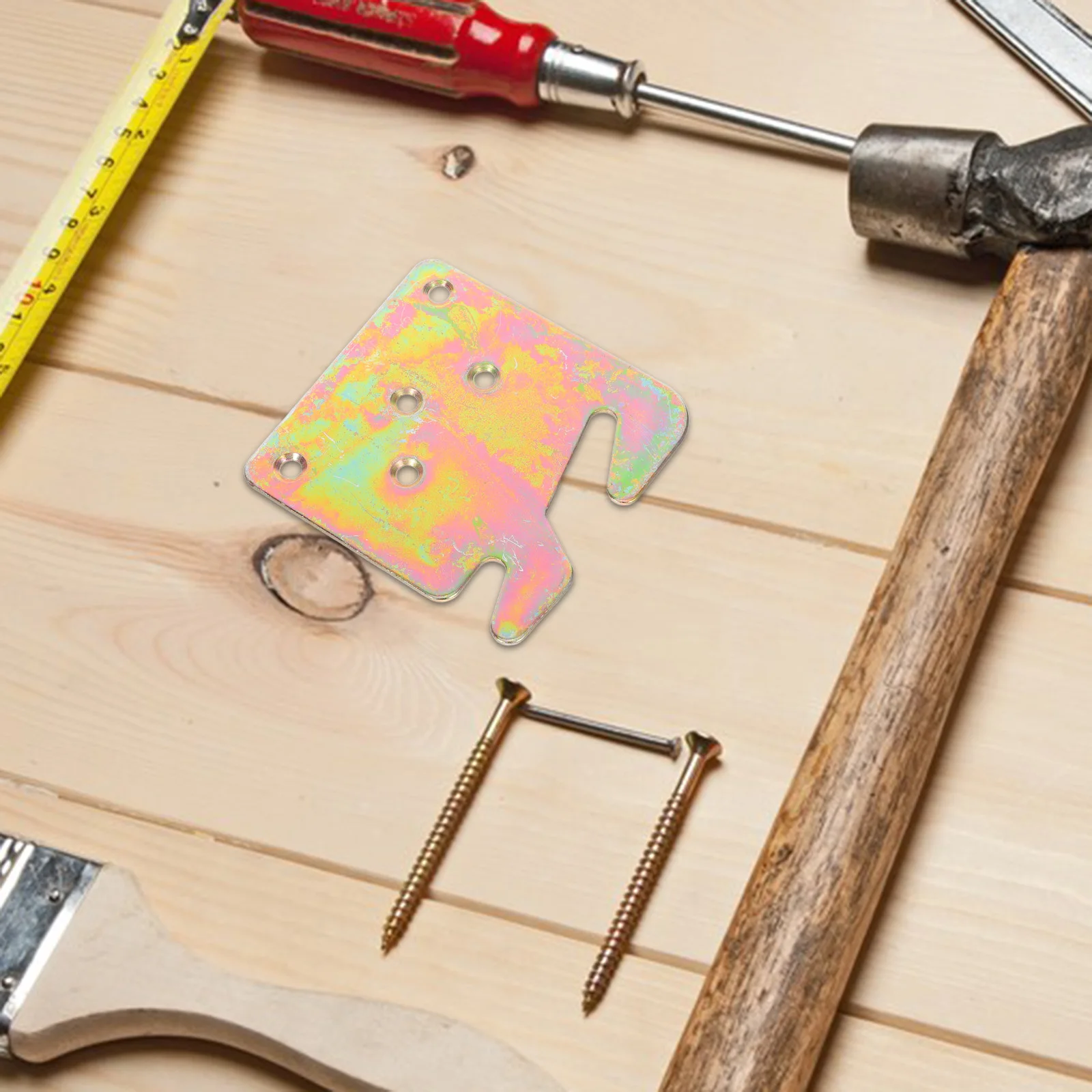 

4Pcs Heavy Duty Bed Rail Hook Plates Metal Fitting Plates for Wood Bed Frame Headboard Footboard Brackets Headboard Brackets