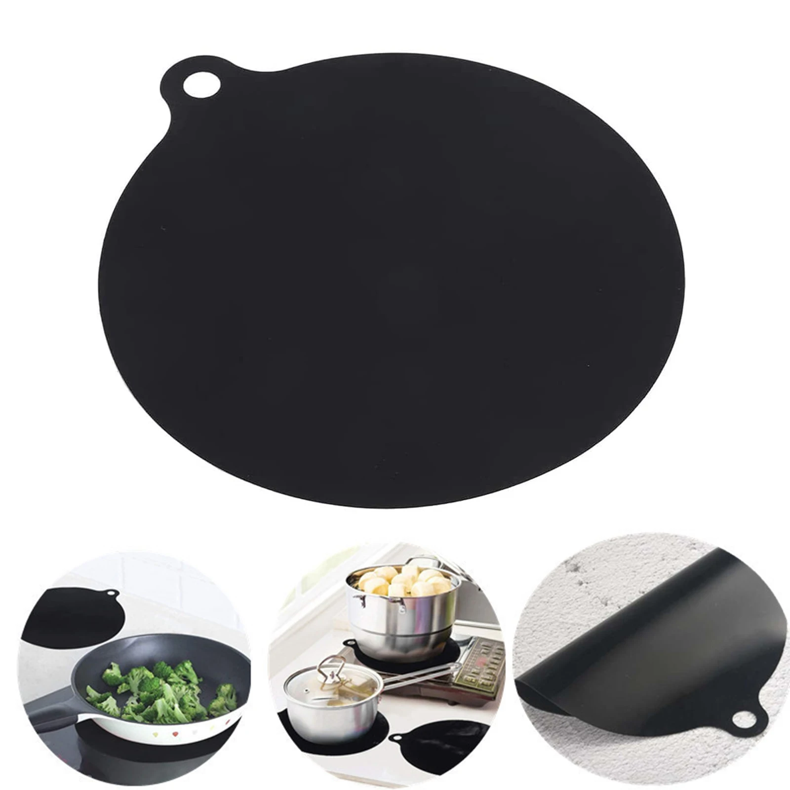 

Reusable Induction Cooktop Mat Heat Insulated Mat Kitchen Accessories Induction Stove Protector Mat Cooktop Cover Non Slip