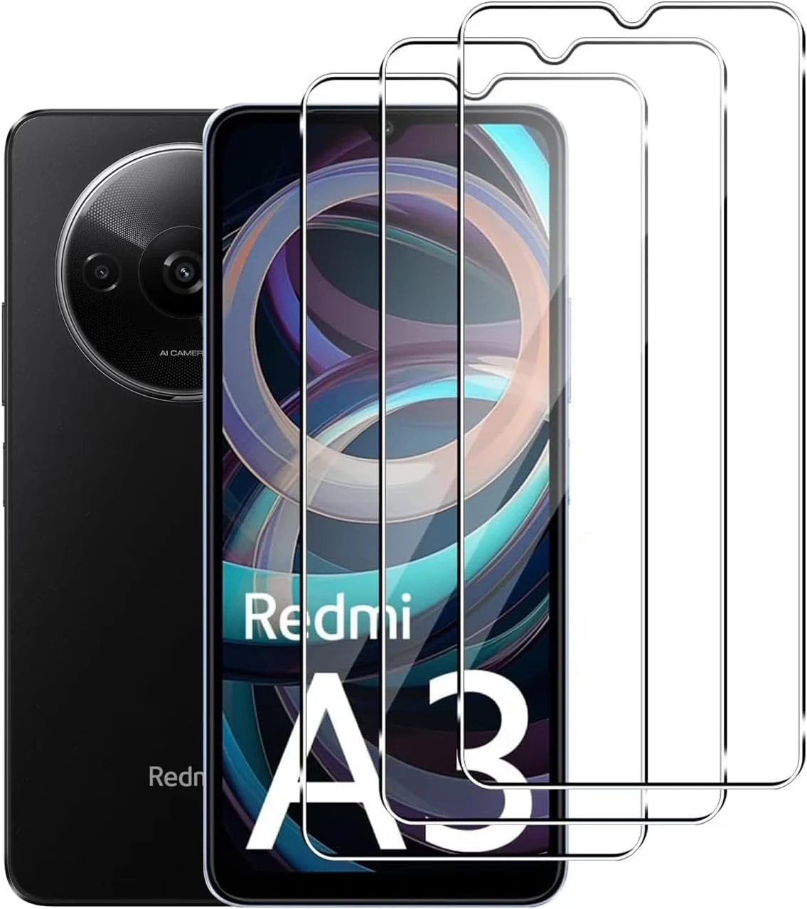 3PCS Volle Abdeckung Screen Protector Für Xiaomi Redmi 13C 12C 12 A3 11A 10C 10A 9T 9A 9C NFC 9T 10X Gehärtetem Glas Schutz Film